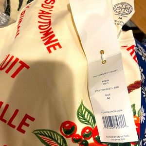 Tory Burch fruit basket t-shirt size m